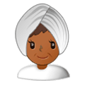 👳🏾‍♀️ Emoji Mujer Con Turbante: Tono De Piel Oscuro Medio en Samsung Experience 9.0.
