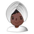 👳🏿‍♀️ Emoji Frau mit Turban: dunkle Hautfarbe Samsung Experience 9.0.