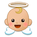 👼🏼 Emoji Bebé ángel: Tono De Piel Claro Medio en Samsung Experience 9.1.