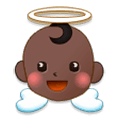 👼🏿 Emoji Bebé ángel: Tono De Piel Oscuro en Samsung Experience 9.1.