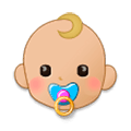 👶🏼 Emoji Bebé: Tono De Piel Claro Medio en Samsung Experience 9.1.