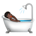 🛀🏿 Emoji Persona En La Bañera: Tono De Piel Oscuro en Samsung Experience 9.1.