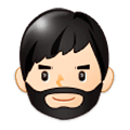 🧔🏻 Emoji Mann: helle Hautfarbe, Bart Samsung Experience 9.1.