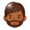 🧔🏾 Emoji Mann: mitteldunkle Hautfarbe, Bart Samsung Experience 9.1.