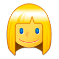👱‍♀️ Emoji Frau: blond Samsung Experience 9.1.