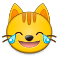 Emoji 😹 Gatto Con Lacrime Di Gioia su Samsung Experience 9.1.