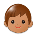 🧒🏽 Emoji Criança: Pele Morena na Samsung Experience 9.1.