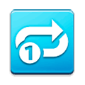Emoji 🔂 Pulsante Di Ripetizione Della Riproduzione Di Una Traccia su Samsung Experience 9.1.
