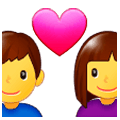 Emoji 👨‍❤️‍👩 Pareja con corazón - Uomo, Donna su Samsung Experience 9.1.
