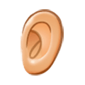 👂🏼 Emoji Oreja: Tono De Piel Claro Medio en Samsung Experience 9.1.