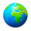 🌍 Emoji Globus mit Europa und Afrika Samsung Experience 9.1.