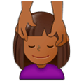 💆🏾 Emoji Person, die eine Kopfmassage bekommt: mitteldunkle Hautfarbe Samsung Experience 9.1.