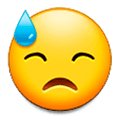 😓 Emoji Cara Con Sudor Frío en Samsung Experience 9.1.