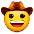 Emoji 🤠 Faccina Con Cappello Da Cowboy su Samsung Experience 9.1.