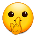 🤫 Emoji Rosto Fazendo Sinal De Silêncio na Samsung Experience 9.1.