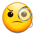 🧐 Emoji Cara Con Monóculo en Samsung Experience 9.1.
