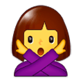 🙅 Emoji Pessoa Fazendo Gesto De «não» na Samsung Experience 9.1.
