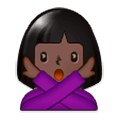 🙅🏿 Emoji Pessoa Fazendo Gesto De «não»: Pele Escura na Samsung Experience 9.1.