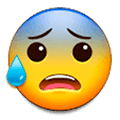😰 Emoji Cara Con Ansiedad Y Sudor en Samsung Experience 9.1.