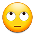 Emoji 🙄 Faccina Con Occhi Al Cielo su Samsung Experience 9.1.
