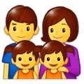 👨‍👩‍👧‍👧 Emoji Familie: Mann, Frau, Mädchen und Mädchen Samsung Experience 9.1.