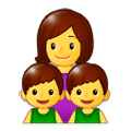 👩‍👦‍👦 Emoji Familia: Mujer, Niño, Niño en Samsung Experience 9.1.