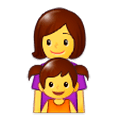 👩‍👧 Emoji Família: Mulher E Menina na Samsung Experience 9.1.