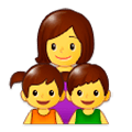 👩‍👧‍👦 Emoji Familia: Mujer, Niña, Niño en Samsung Experience 9.1.