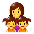 👩‍👧‍👧 Emoji Familie: Frau, Mädchen und Mädchen Samsung Experience 9.1.
