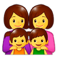 👩‍👩‍👧‍👦 Emoji Familia: Mujer, Mujer, Niña, Niño en Samsung Experience 9.1.