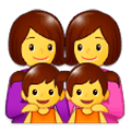 👩‍👩‍👧‍👧 Emoji Família: Mulher, Mulher, Menina E Menina na Samsung Experience 9.1.