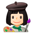Emoji 👩🏻‍🎨 Artista Donna: Carnagione Chiara su Samsung Experience 9.1.