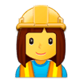 Emoji 👷‍♀️ Operaia Edile su Samsung Experience 9.1.