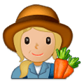 👩🏼‍🌾 Emoji Agricultora: Tono De Piel Claro Medio en Samsung Experience 9.1.