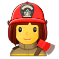 Emoji 👩‍🚒 Pompiere Donna su Samsung Experience 9.1.