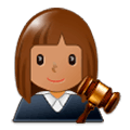 Emoji 👩🏽‍⚖️ Giudice Donna: Carnagione Olivastra su Samsung Experience 9.1.