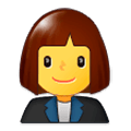 Emoji 👩‍💼 Impiegata su Samsung Experience 9.1.