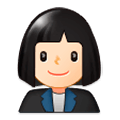 Émoji 👩🏻‍💼 Employée De Bureau : Peau Claire sur Samsung Experience 9.1.