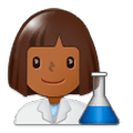 👩🏾‍🔬 Emoji Científica: Tono De Piel Oscuro Medio en Samsung Experience 9.1.