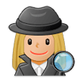 Emoji 🕵🏼‍♀️ Investigatrice: Carnagione Abbastanza Chiara su Samsung Experience 9.1.