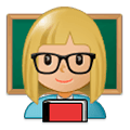 Émoji 👩🏼‍🏫 Enseignante : Peau Moyennement Claire sur Samsung Experience 9.1.