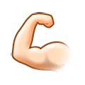 Emoji 💪🏻 Bicipite: Carnagione Chiara su Samsung Experience 9.1.