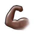 💪🏿 Emoji Bíceps Flexionado: Tono De Piel Oscuro en Samsung Experience 9.1.