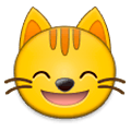 😸 Emoji Rosto De Gato Sorrindo Com Olhos Sorridentes na Samsung Experience 9.1.