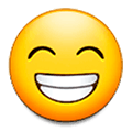 Emoji 😁 Faccina Raggiante Con Occhi Felici su Samsung Experience 9.1.
