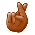 🤞🏾 Emoji Dedos Cruzados: Pele Morena Escura na Samsung Experience 9.1.