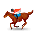 🏇🏿 Emoji Corrida De Cavalos: Pele Escura na Samsung Experience 9.1.