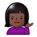 Emoji 💁🏿 Persona Al Punto Informazioni: Carnagione Scura su Samsung Experience 9.1.