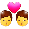 👨‍❤️‍💋‍👨 Emoji sich küssendes Paar: Mann, Mann Samsung Experience 9.1.