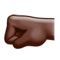 🤛🏿 Emoji Faust nach links: dunkle Hautfarbe Samsung Experience 9.1.